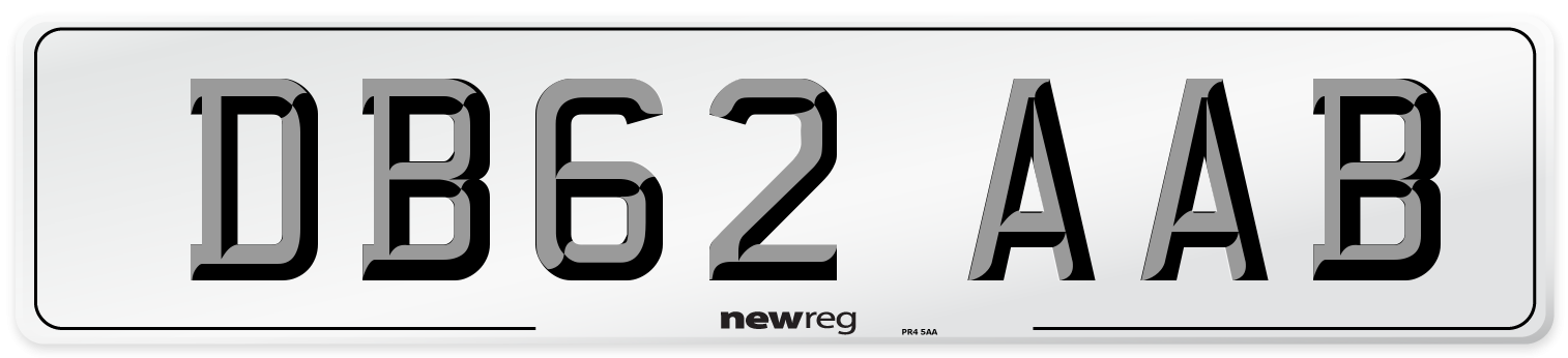 DB62 AAB Number Plate from New Reg